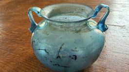 Murano scavo zweihenklige Urna blau Vase