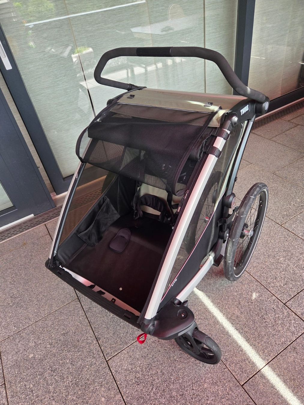 Thule Rimorchi: THULE Chariot LITE Double Farbe: alu/agave – Usato da Egg b. Zürich venduto da Moritz8132 2