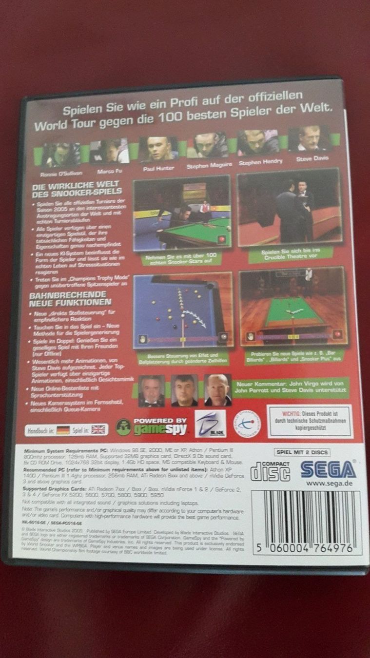 CD & DVD vergini: SNOOKER CHAMPIONSHIP 2005 CD - ROM OVP – Usato da Eschenbach SG venduto da Deki77 1