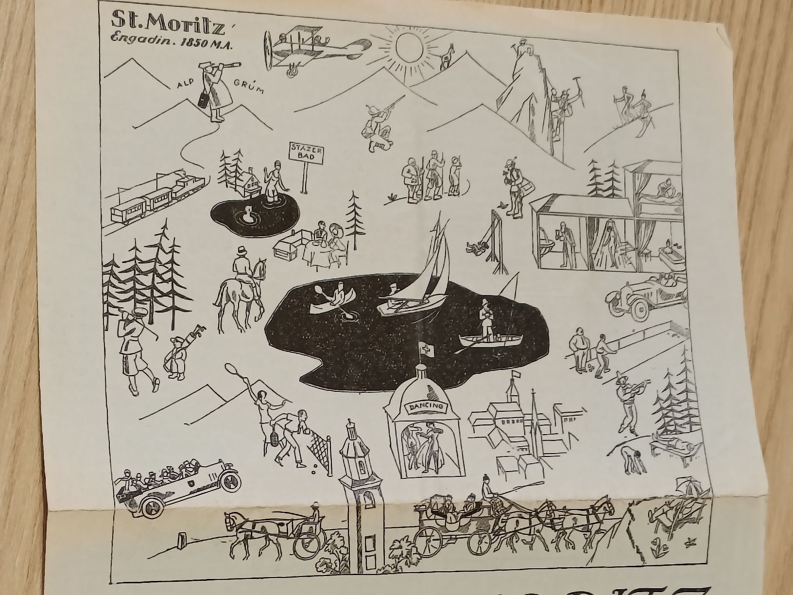 Documenti: Alter Prospekt / Bad St Moritz - Preisliste Sommer 1924 – Usato da Brugg AG venduto da Ente015 1