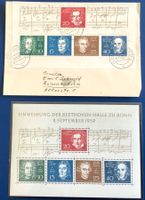 1959 Beethoven-Halle Block Nr. 2 auf Brief und Block **
