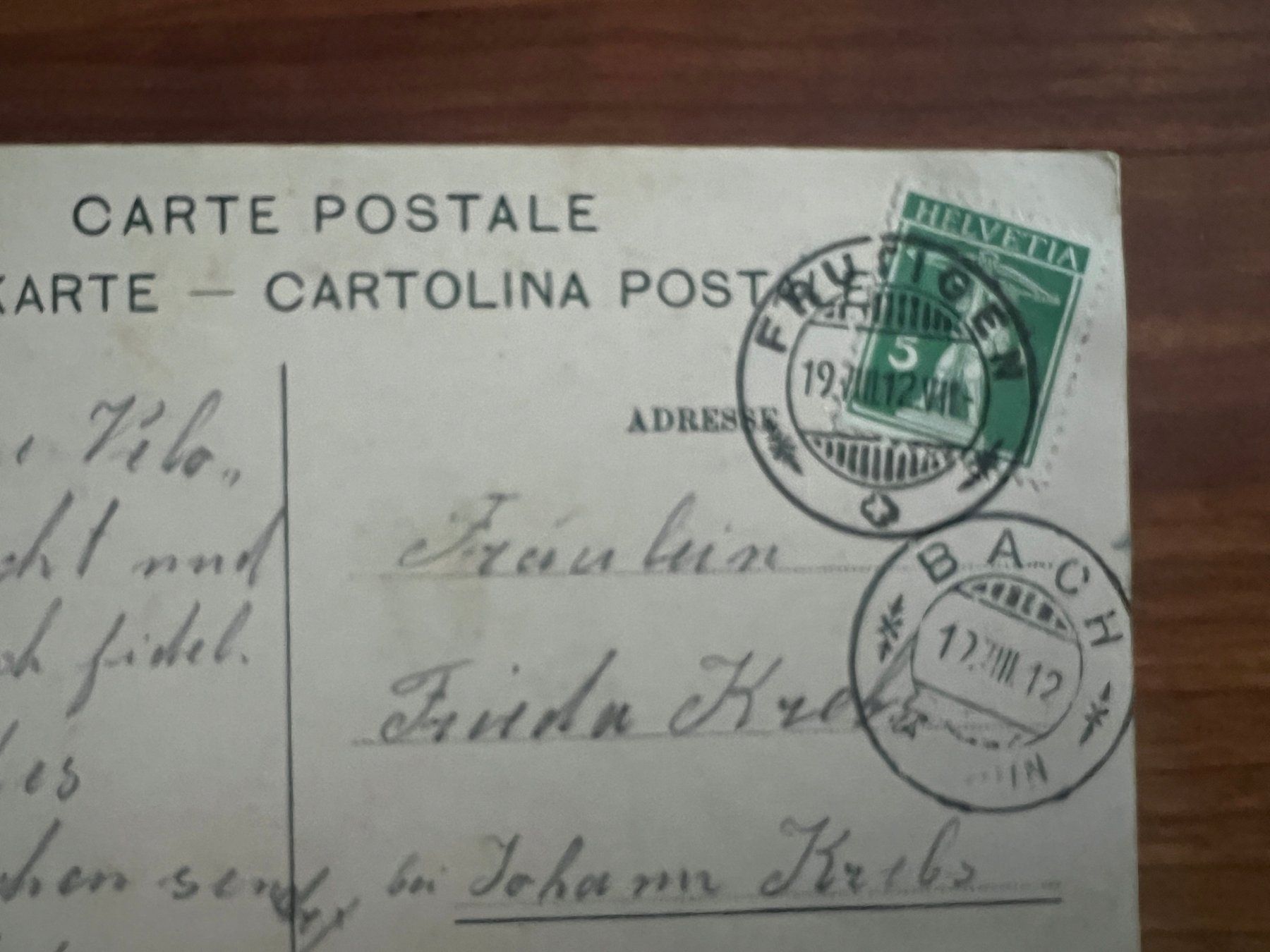 Cartoline postali: AK    1912 Blausee selten   (G3091) – Usato da Hinwil venduto da Sidi4 1