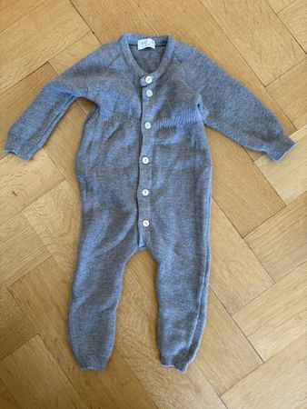 Wool baby overall