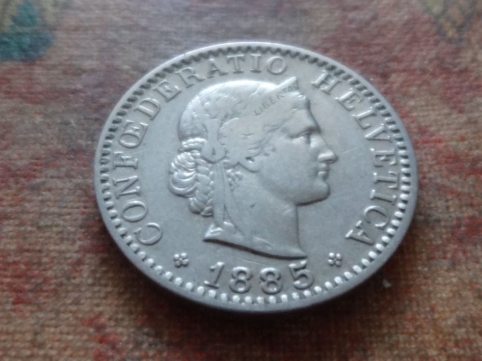Tutti le monete: 20 Rp. 1885  (C) – Usato da Romanel-sur-Lausanne venduto da Swift13