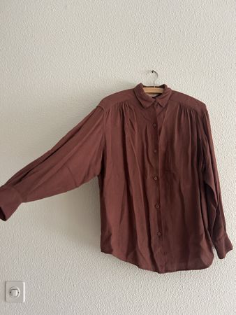 Chemisier French Connection L/G, bordeaux en coton très doux