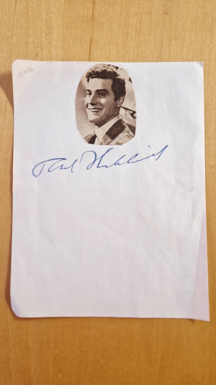 Autografi: Paul Hubschmid / Hedda Koppé, Original Autogramme – Usato da Salmsach venduto da aacs65