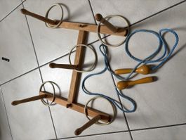 Jeux de cerceaux Wisa -Gloria + corde à sauter 