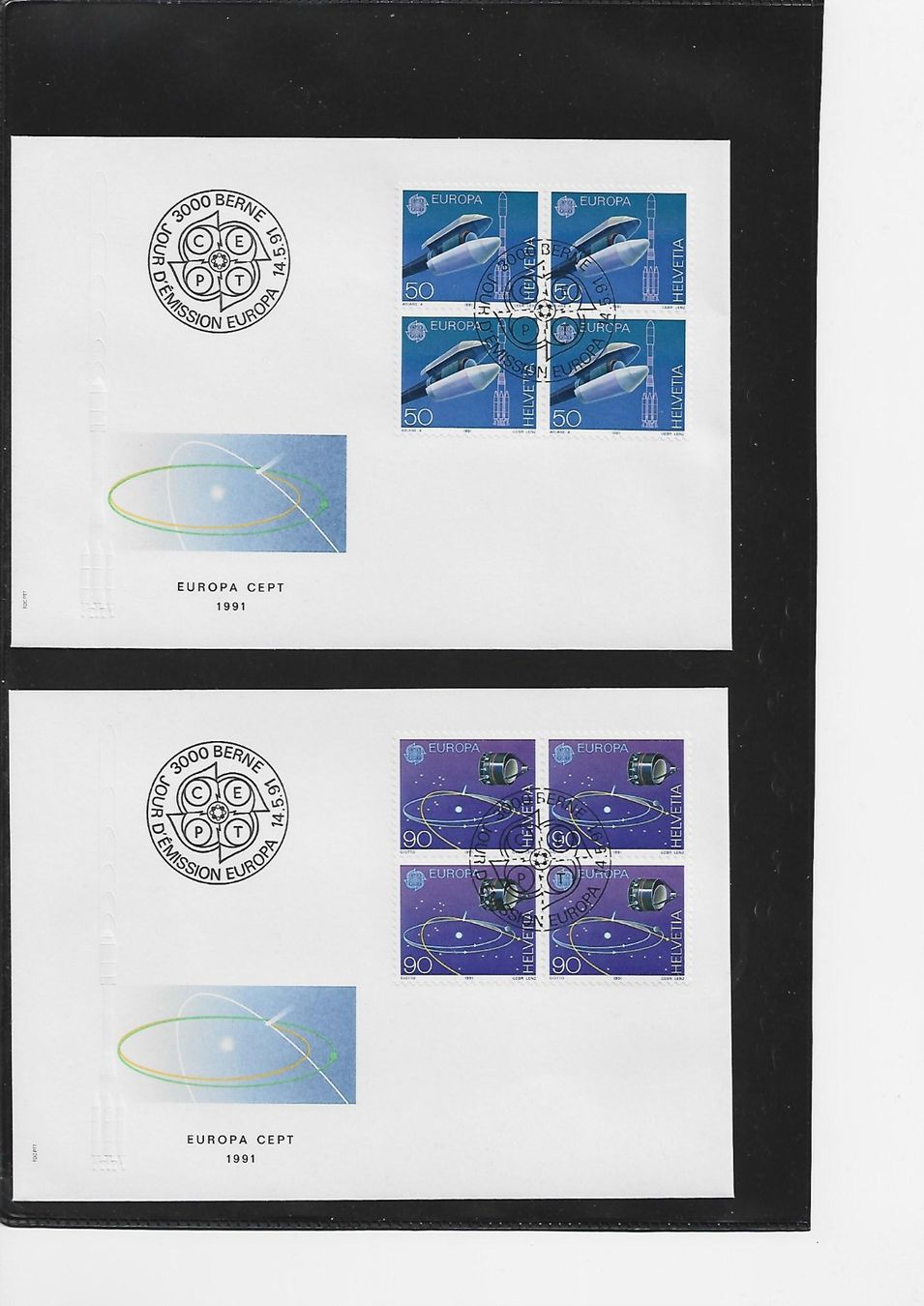 Tutti i francobolli: 1991 2x  FDC 4er Europa – Usato da Rheinau venduto da loxis