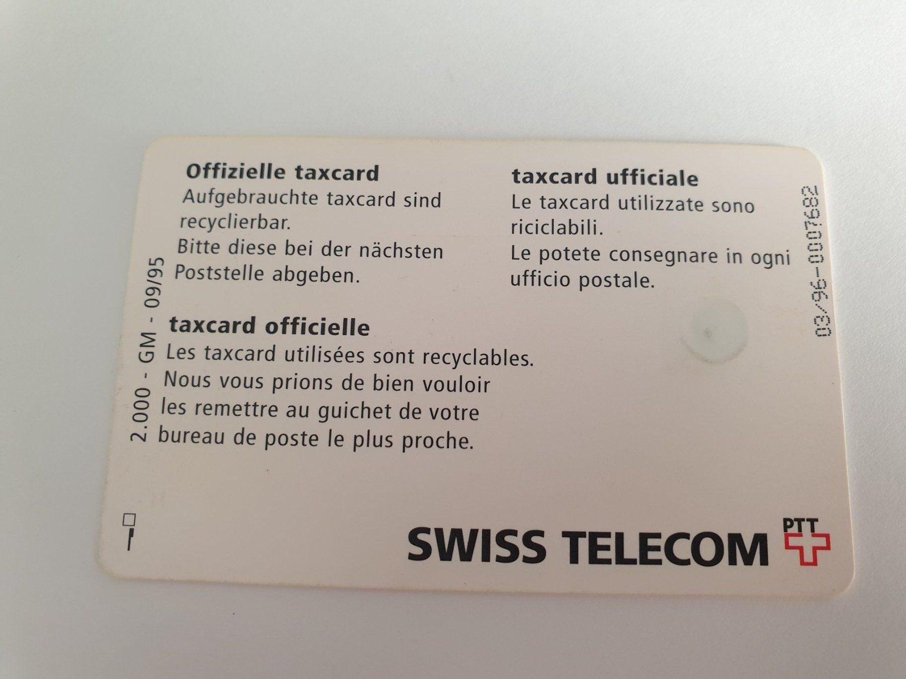 Telefon- & Taxkarten: Testcard 10.- – Gebraucht aus Rain von chesz 1