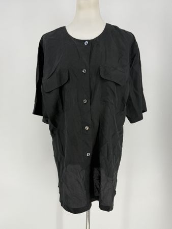 Seiden Bluse mit Stickerei Gr. 46 von Franco Callegari