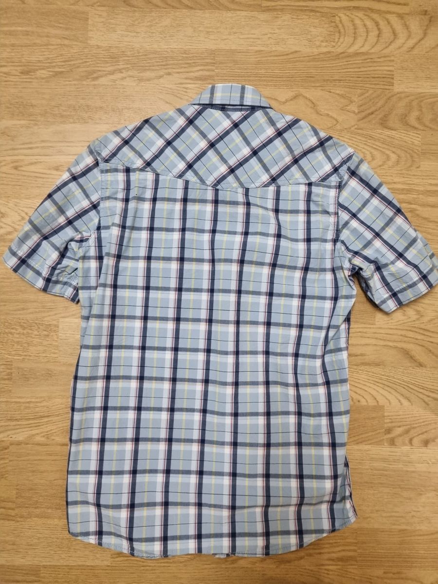 H&M Camicie: H&M Herren Hemd Grösse M, hellblau kariert – Nuovo (secondo la descrizione) da Kollbrunn venduto da Frma18 1
