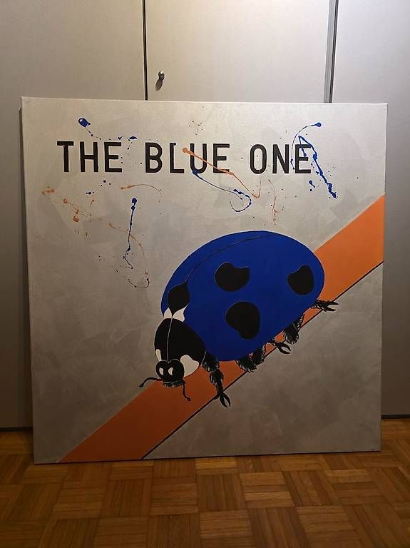 Gemälde: ACRYLBILD "THE BLUE ONE TERRACOTTA" – Gebraucht aus Zollikerberg von Doris11362