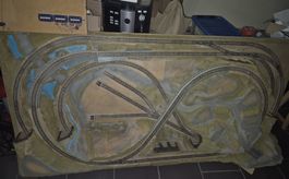 Plateau train Märklin avec accessoires 