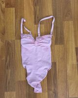 SKIMS Bodysuit pink lace trim size S good condition