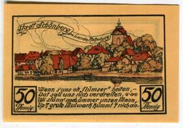 Notgeld "50 Pfennig. Schönberg (Mecklenburg) 1923"