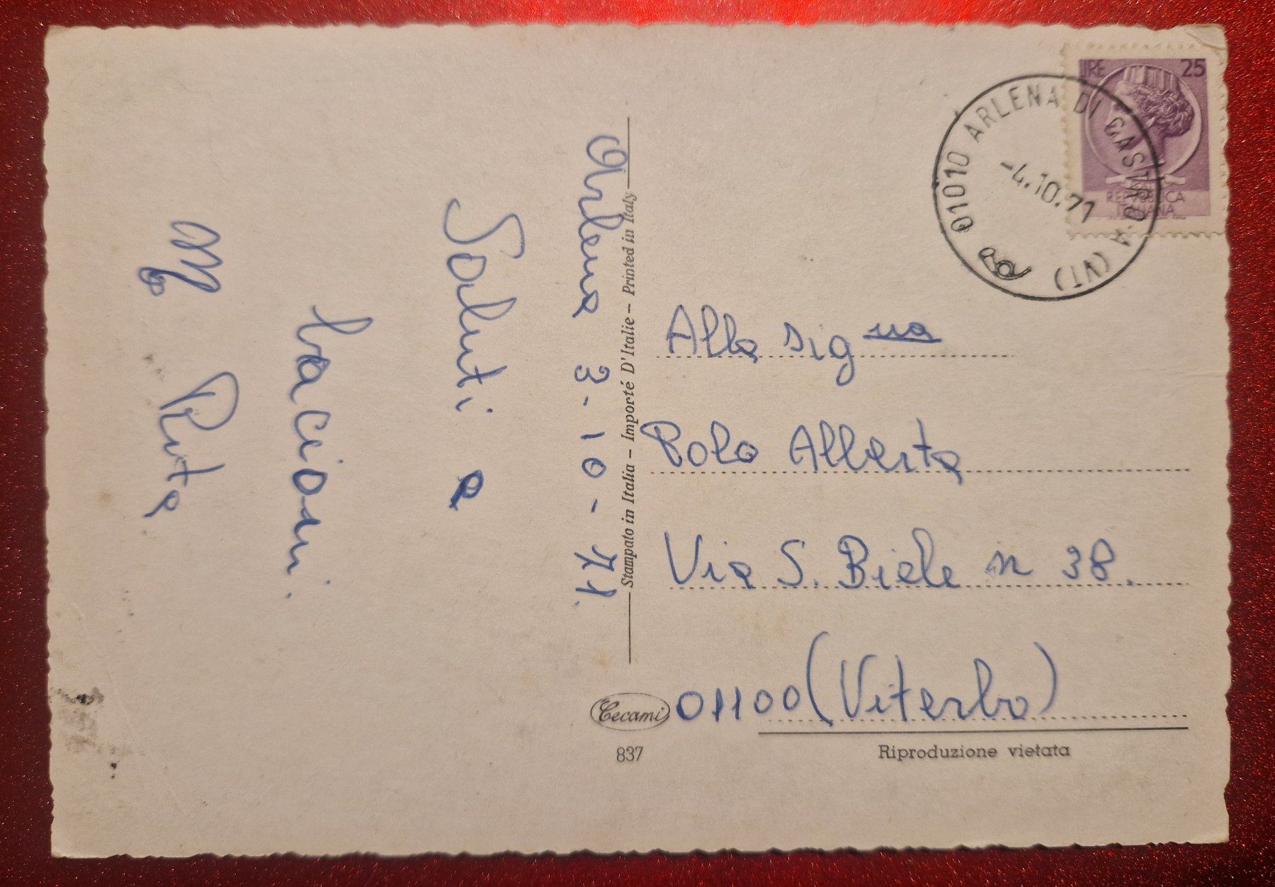 Cartoline postali: Alpenlandschaft 1971 – Usato da Melchnau venduto da Fishel 1