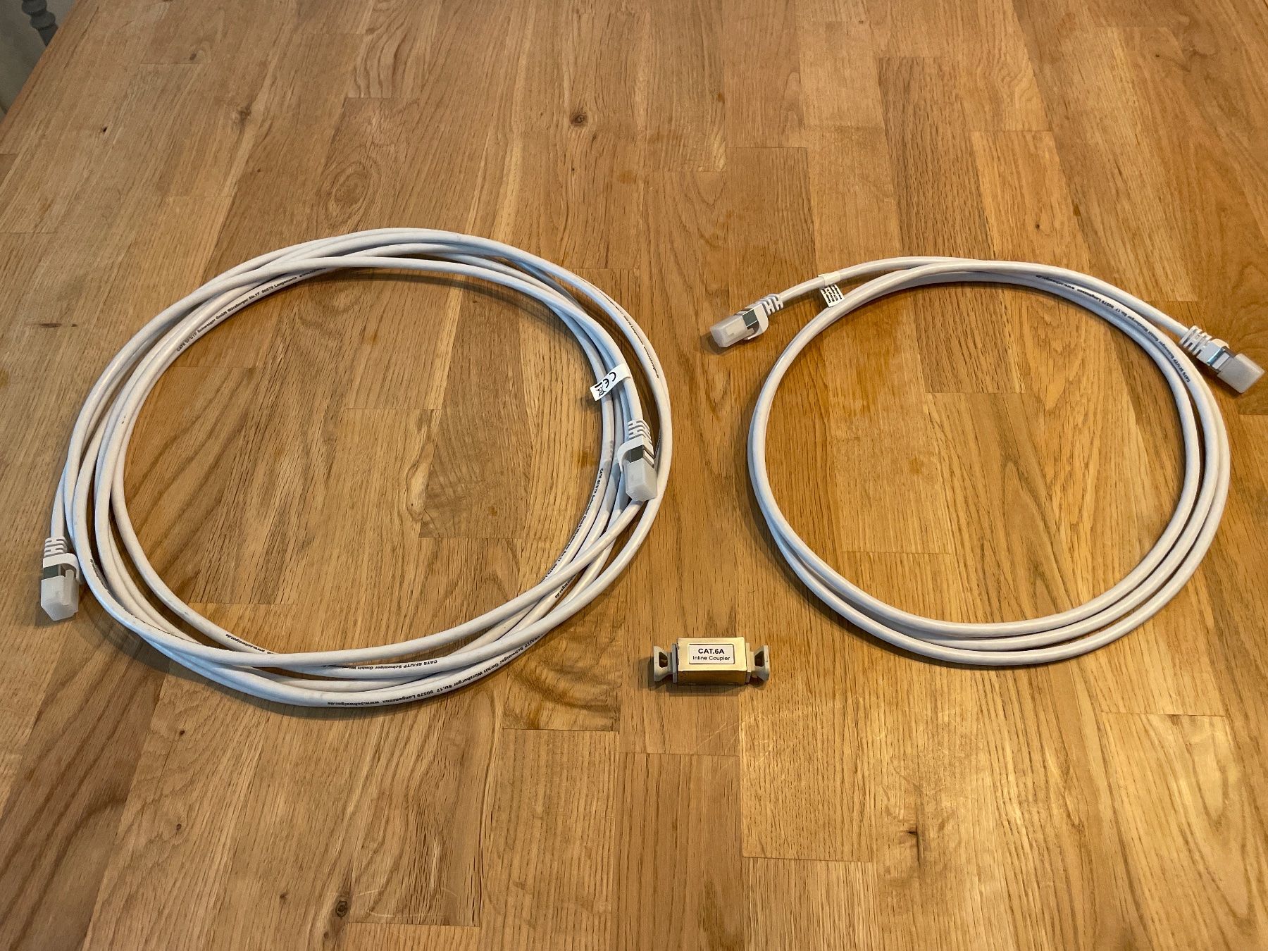 Cavi: 2x CAT6 RJ45 Kabel inkl. Inline Coupler – Nuovo (secondo la descrizione) da Windisch venduto da Dennis028