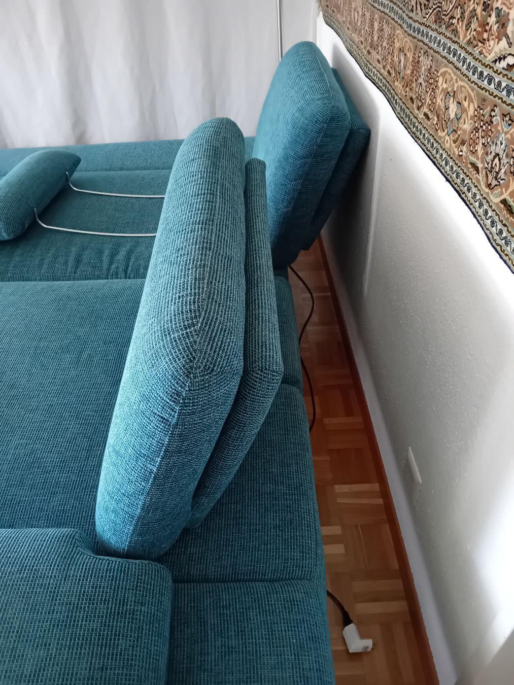 Divani: Eck-Schlafsofa türkisblau – Usato da Zürich venduto da Gillheri 5