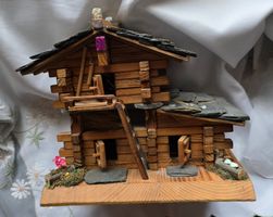 Antiquitäten Holzchalet Walliser Stadel Holzblock