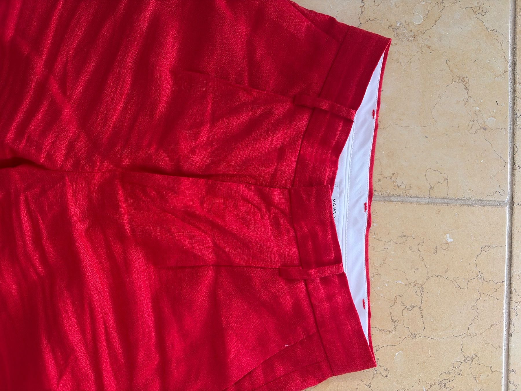 Mango Pantaloni: Rote Leinen Hose Mango – Gr. 38 – Usato da Arosa venduto da Val7050 4