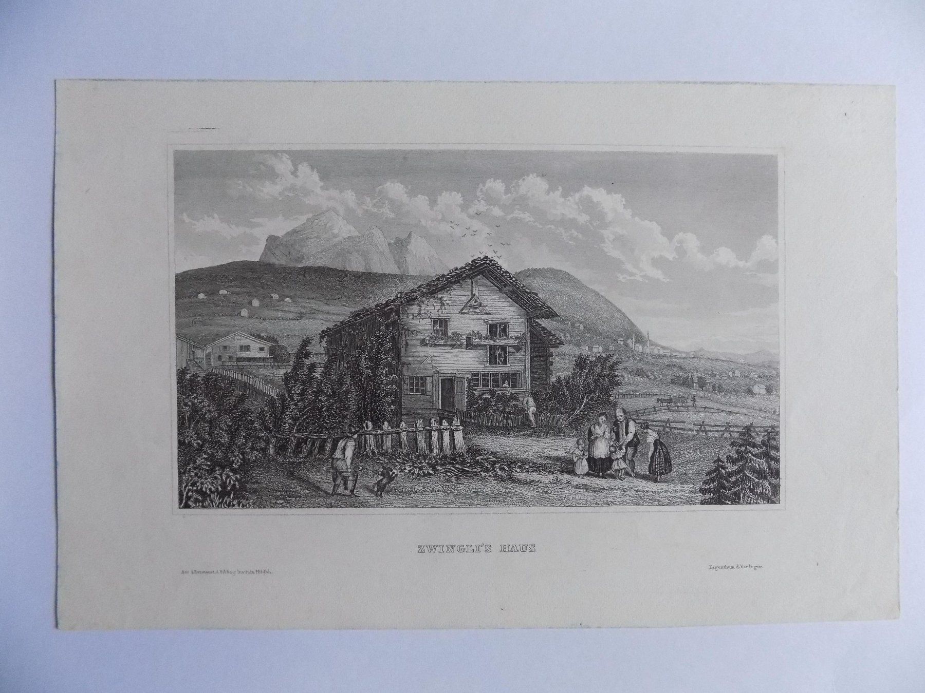 Stiche: Zwingli's Haus Wildhaus – Gebraucht aus Risch von Antikfee