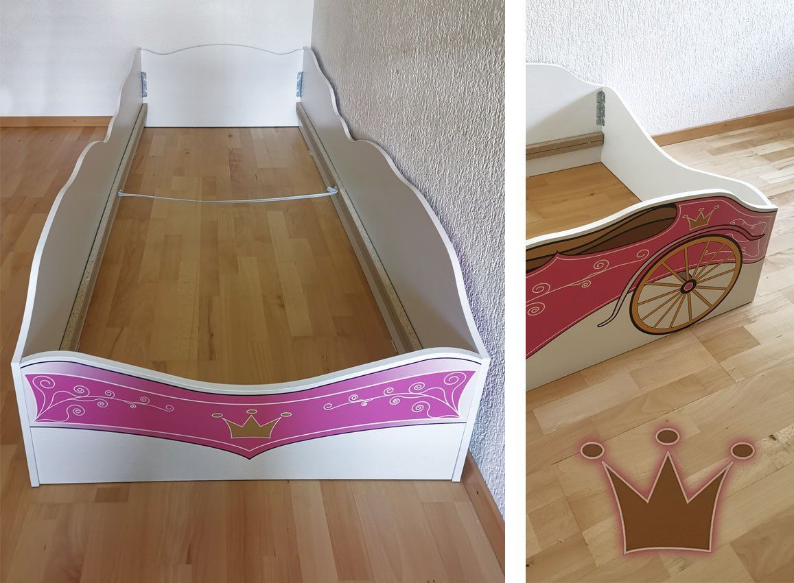Letti: Prinzessinnenbett mit Kutschenoptik – Usato da Altendorf venduto da Hauckke 2