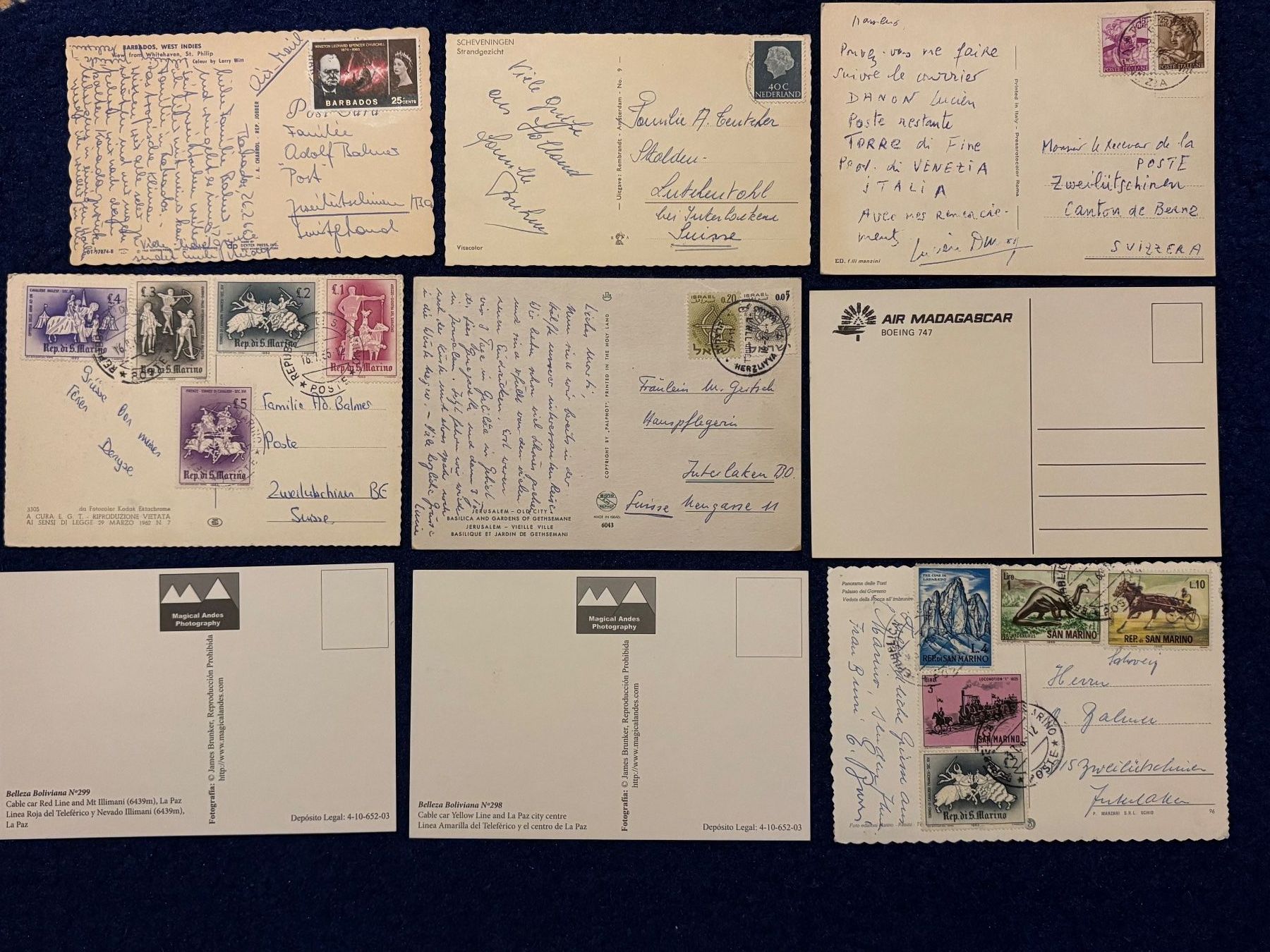 Cartes postales: 9 Ansichtskarten weltweit, 3 x ungelaufen – D'occasion à Biel/Bienne par TomBaBi 1