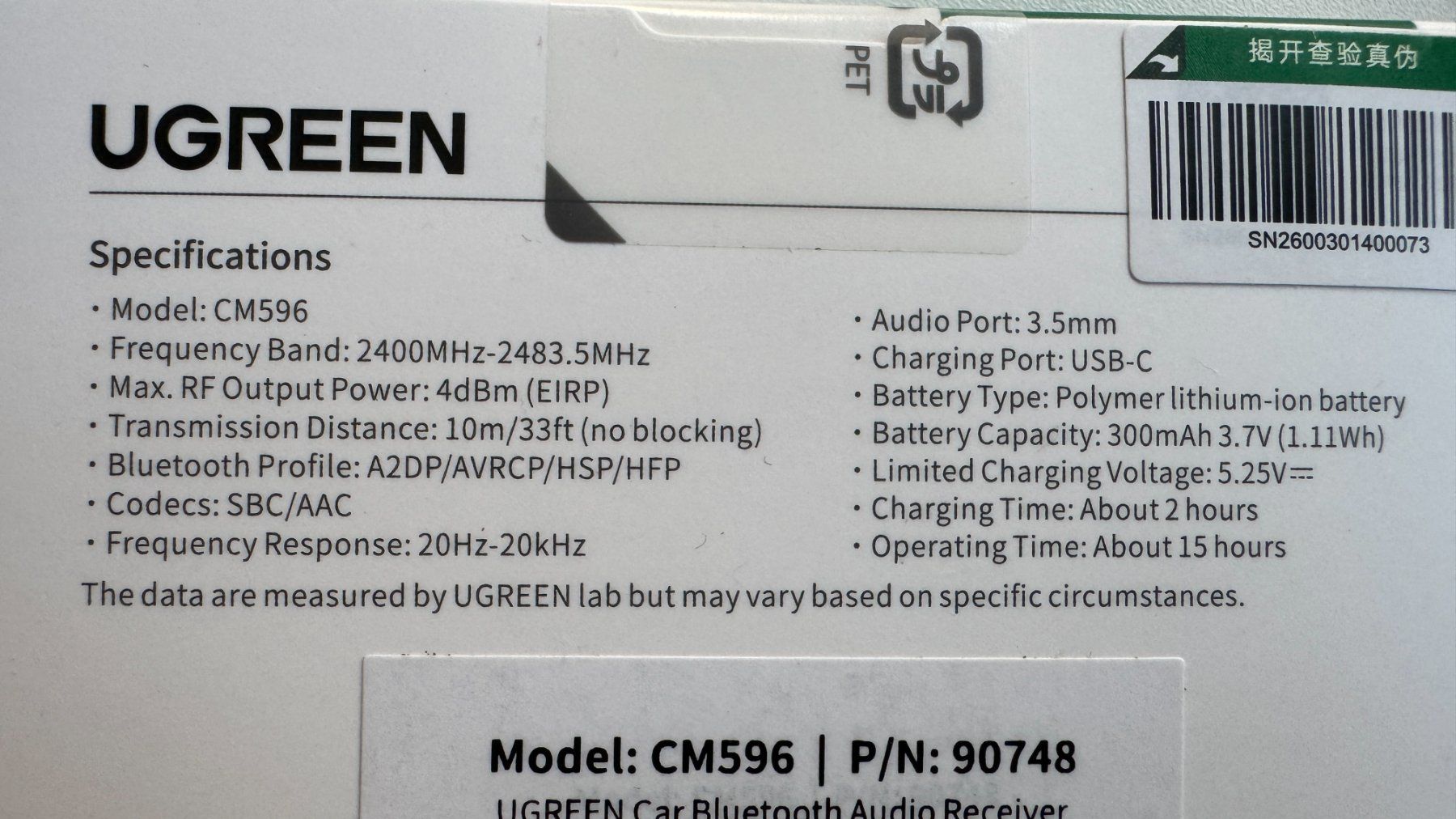 Ugreen Sonstiges: Émetteur Bluetooth Ugreen – Neu und originalverpackt aus St-Sulpice VD von Revali2017 1
