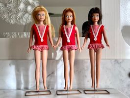 3 Barbie Skipper Straight Leg Vintage 1963