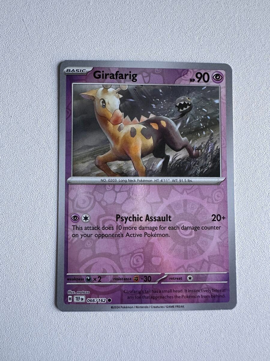 Pokémon Cartes à collectionner: Girafarig TEF EN 066/162 REVERSE HOLO – Neuf (Voir description) à Zürich par 05t_bwx2