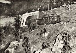 Stockgrabengalerie in der Lonzaschlucht Eisenbahn BLS G