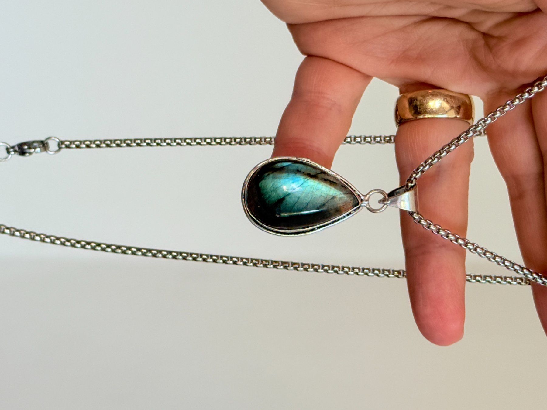 Catenine: Collier labradorite, élégant et tendance ✨ – Nuovo e nell'imballaggio originale da Genève venduto da AWWA 8