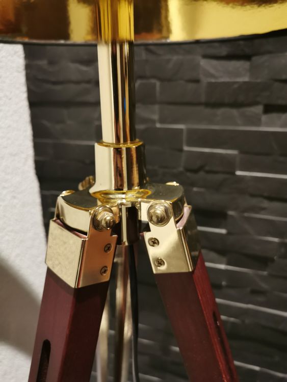 Nostalgische Stehlampe mit Lampenschirm schwarz vintage look (Gebraucht ...