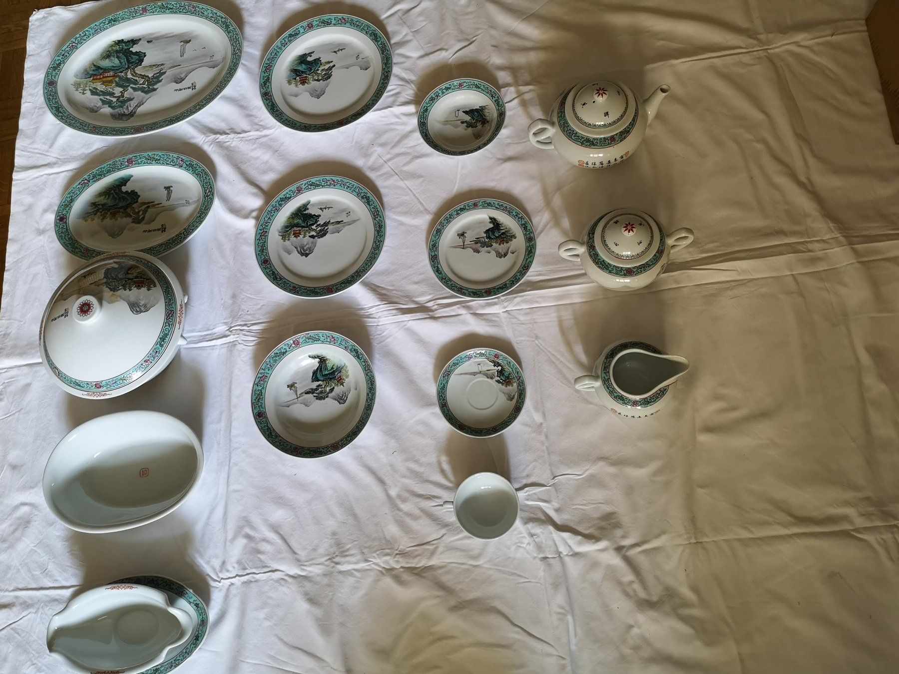 Set di piatti: Set piatti dipinti Cinesi (92 pezzi!) – Nuovo e nell'imballaggio originale da Losone venduto da NSX 4