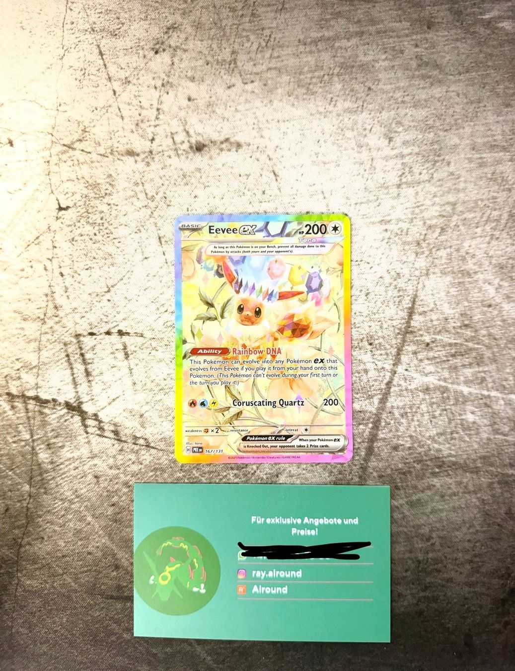Pokémon Sammelbilder & Trading cards: Pokemon Eevee ex 167 ENG – Gebraucht aus Basel von ray.alround