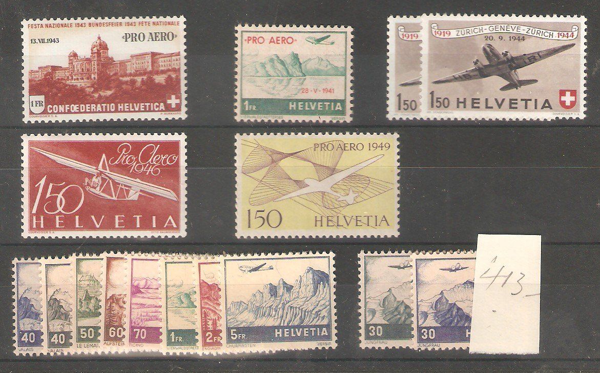 Tous les timbres: Flug 15 ** – Neuf (Voir description) à Lausanne par Whorvath