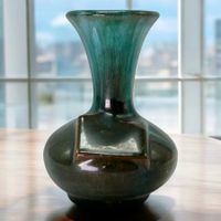 Superbe vase poterie BLUE MOUNTAIN Canada céramique émaillée