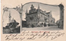 Langenthal -Gasthof Bären-Kirche-Karte gelaufen 1903