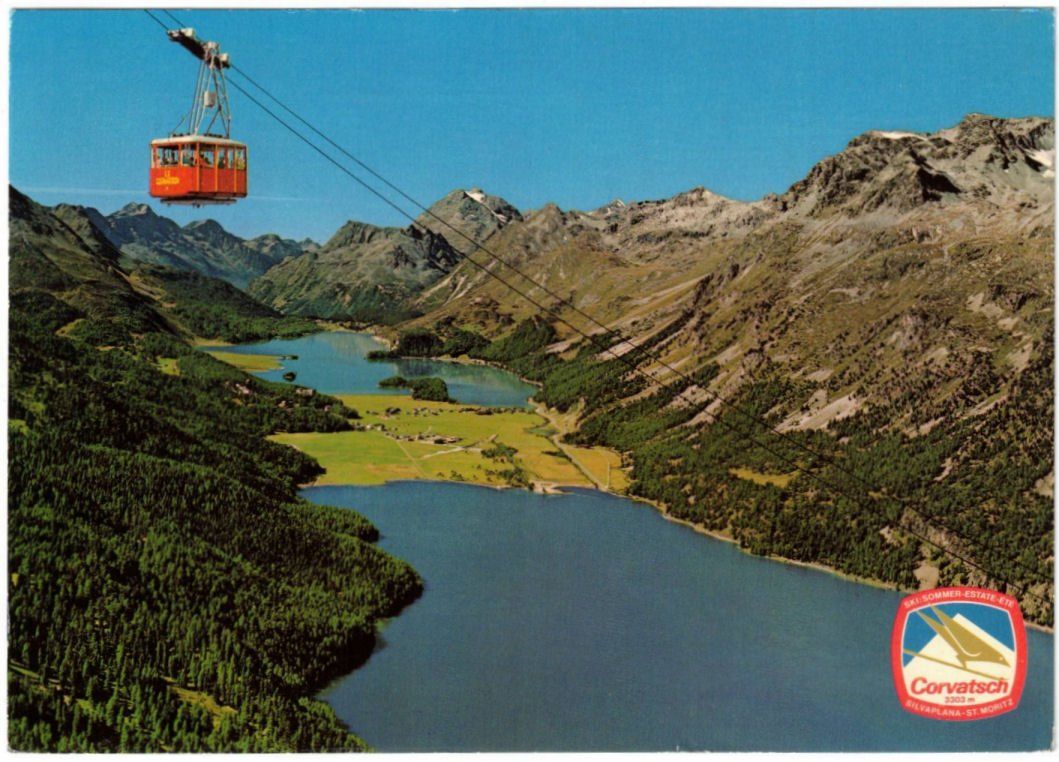 Ansichtskarten: Silvaplana - Luftseilbahn Corvatsch – Gebraucht aus Binningen von Mountainrider