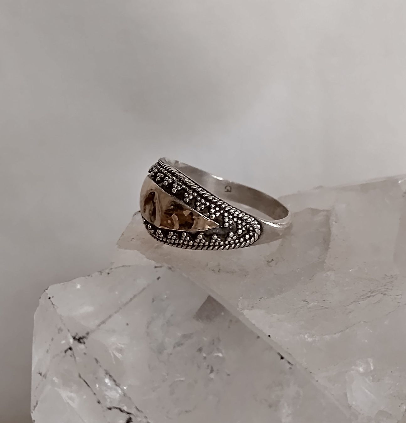 Anelli: VINTAGE RING SILBER 925 MIT GOLDEINLAGE – Usato da Romanshorn venduto da Glitzer-Paradies 3