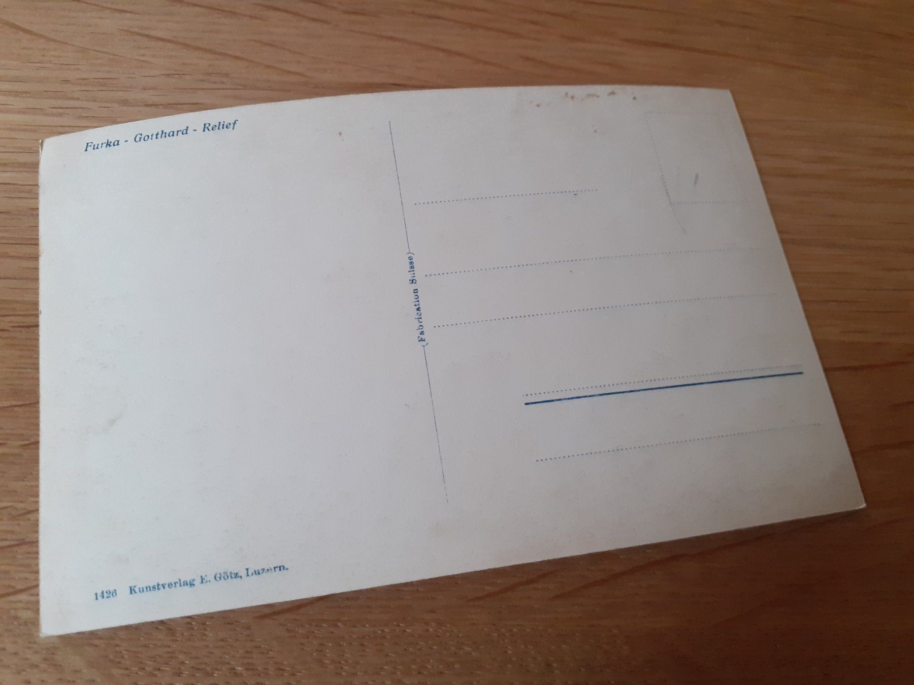 Cartoline postali: FURKA-GOTTHARD-RELIEF – Usato da Winterthur venduto da Ornyx7 1