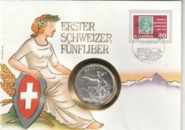 Numisbrief Erster Schweizer Fünfliber 1993