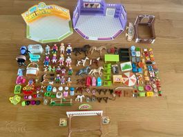 Plamobil-Set mit Reitsport-Geschäft/Pony-Cafe/Baby-Ausstater
