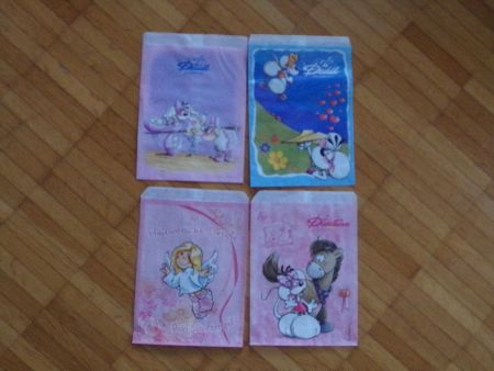 Diddl Papier Tüten 4 Stück   Set O3