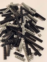LEGO - Viele alte Schwarz -  Grau Technik Lochbalken