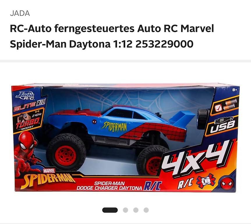 Spielzeuge: Ferngesteuertes Auto Marvel Spider Man 1:12 – Neu und originalverpackt aus St. Gallen von Mahbe91