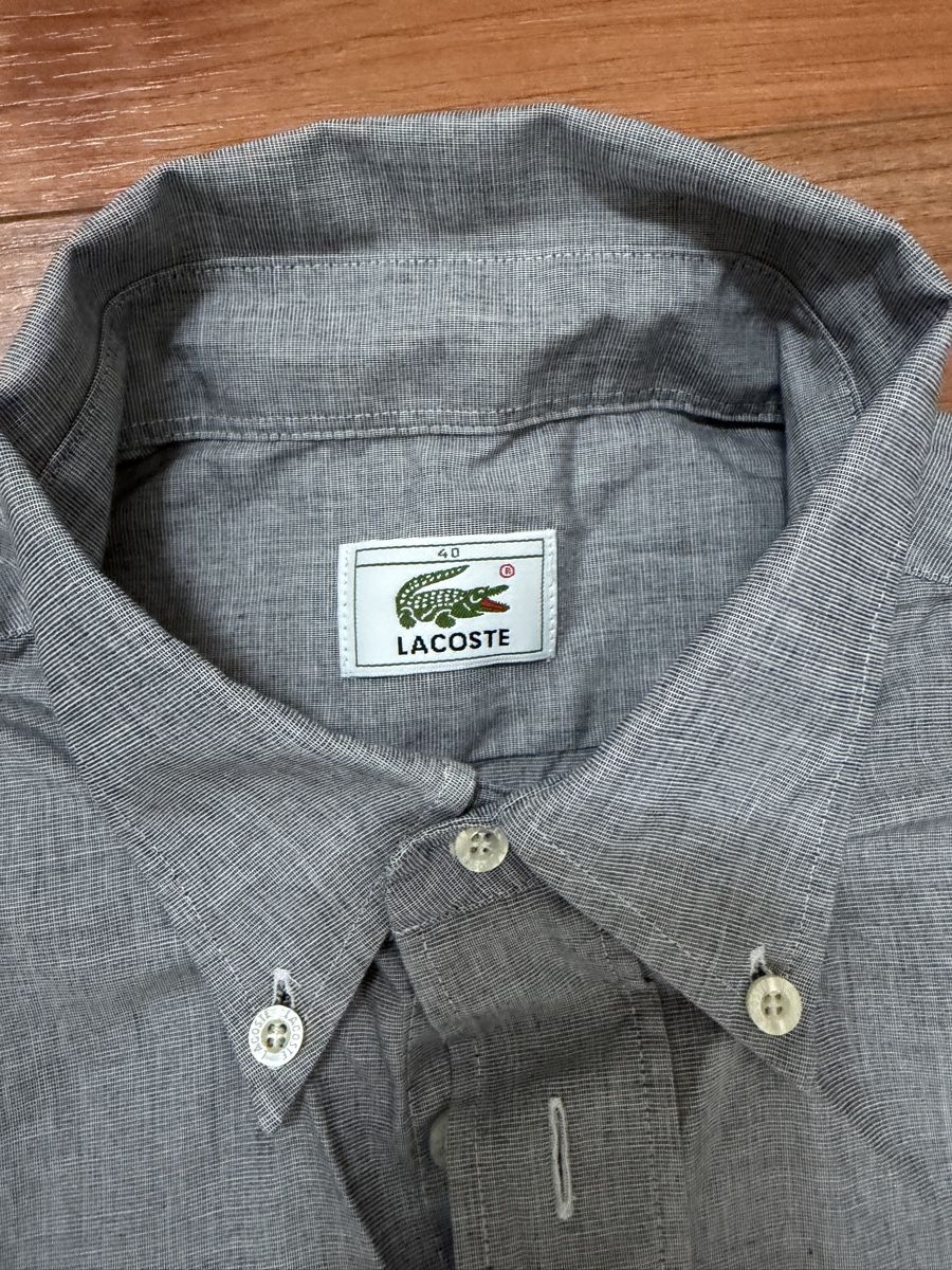 Lacoste Camicie: Lacoste Hemd Grösse 40 grau klassisch – Usato da Dänikon ZH venduto da RAFIMIKI 1