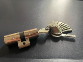 Schliesszylinder Kaba 8/65mm mit 10 Schlüssel/Top Zustand