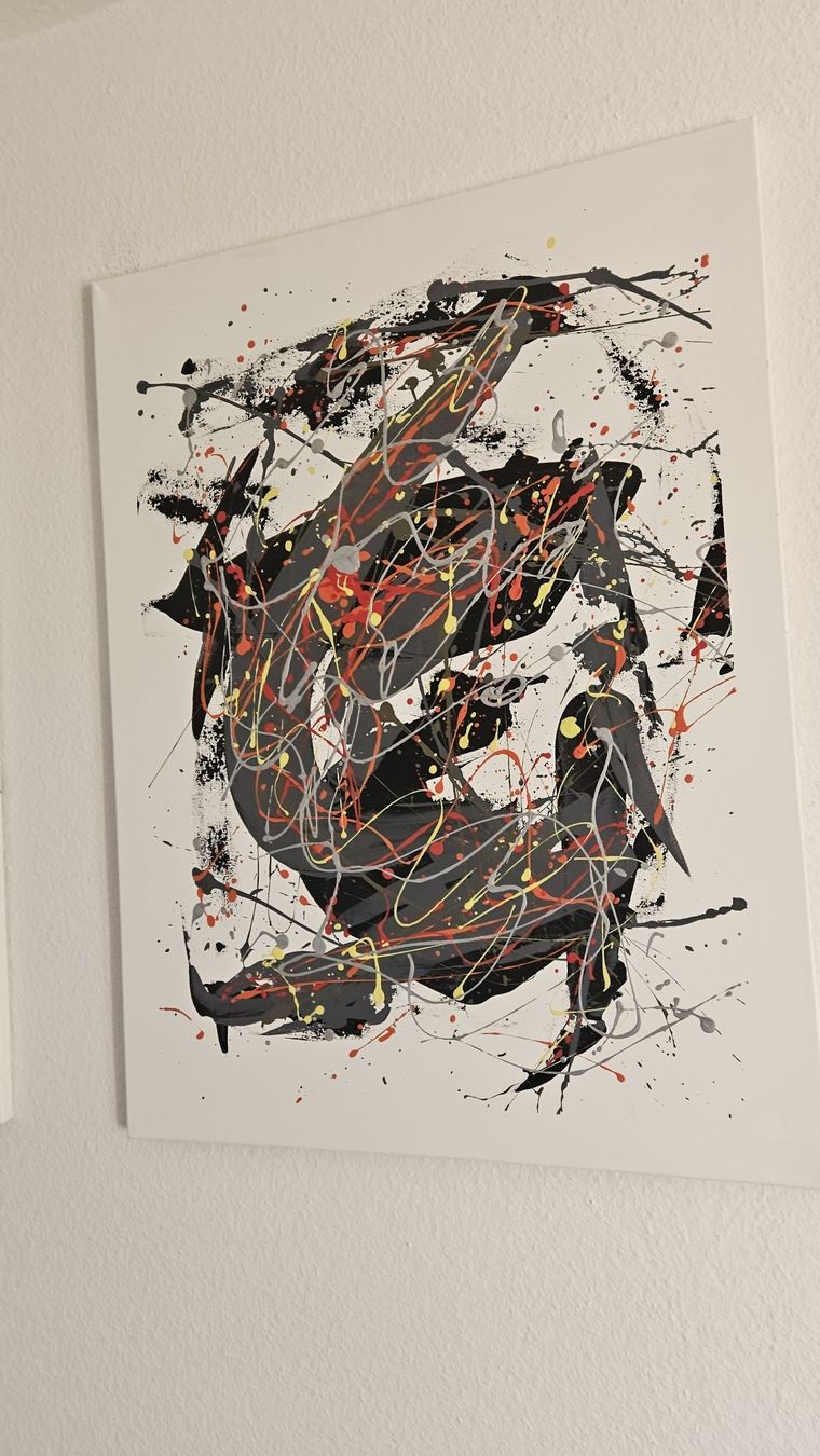 Tableaux: Tableau abstrait multicolore, 60x80 cm – Neuf (Voir description) à Le Locle par fab_c9hh 1
