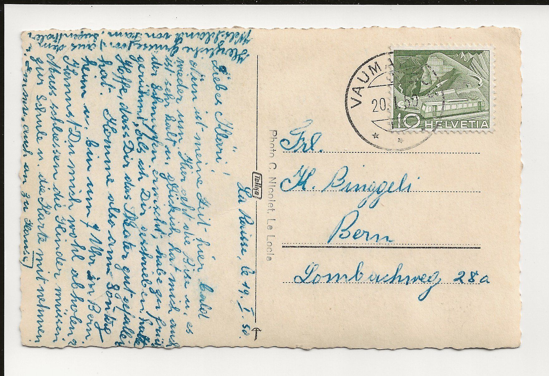 Ansichtskarten: AK 1950 Bassins du Doubs – Gebraucht aus Greifensee von 315WDO 1